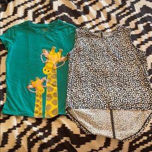 Lot of 2 Girls Tee/Tank, Size Small 6/7